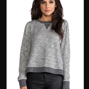 rag & bone 'Georgia' Heather Gray Sweatshirt sz Medium retail $195
